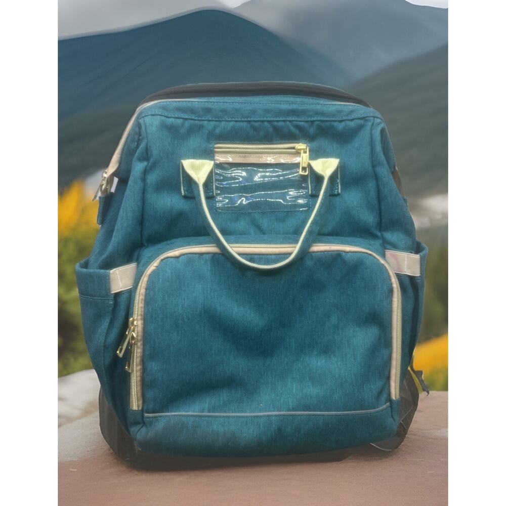 Convertible Bassinet Changing Station Infant Baby Blue Diaper Bag Backpack